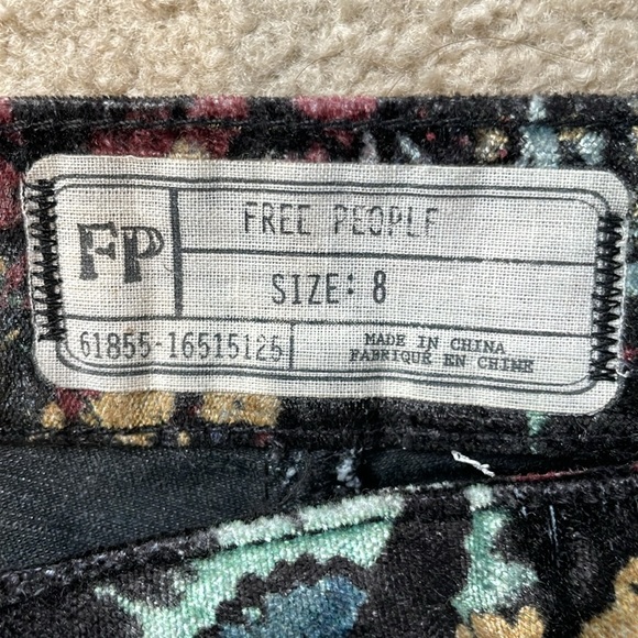 Free People velvet floral moto pants - Picture 6 of 13